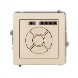 Karlik DECO elektroniczny sterownik roletowy przycisk centralny/dodatkowy beżowy PODTYNKOWY bez ramki IP 20, 230V~ 50Hz 1DSR-6