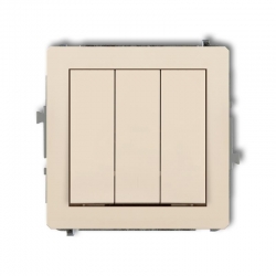 Karlik DECO łącznik potrójny beżowy PODTYNKOWY bez ramki IP20 10AX 250V 1DWP-7