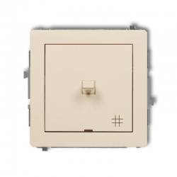Karlik DECO łącznik krzyżowy w stylu amerykańskim beżowy PODTYNKOWY bez ramki IP 20 10AX 250V 1DWPUS-6