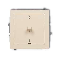 Karlik DECO łącznik dwubiegunowy w stylu amerykańskim beżowy PODTYNKOWY bez ramki IP 20 10AX 250V 1DWPUS-9