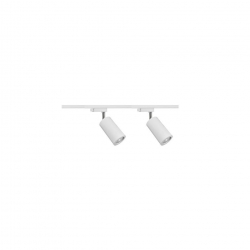 Zestaw 2x lampa Parma Track 1F biała z żarówką led gu10 PHILIPS 5W ciepła biała + szynoprzewód 1m kolor biały