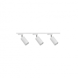 Zestaw 3x lampa PARMA Track 3F biała z żarówką led gu10 PHILIPS 5W ciepła biała + szynoprzewód 1m kolor biały