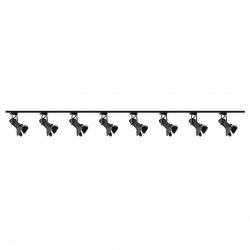 Zestaw 8x lampa MODENA 1F czarna z żarówką led gu10 PHILIPS 5W ciepła biała + szynoprzewód 2 x 2m kolor czarny