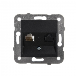 Panasonic NOVELLA Gniazdo 1xRJ45 komputerowe kat. 5e czarne 92105532M