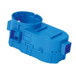 SIMET Puszka podtynkowa podwójna 60mm głęboka niebieska do elektroniki kieszeniowa SE2x60G 34159203