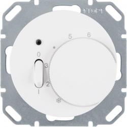 HAGER POLO Berker R.1/R.3 Regulator temp pomieszczenia styk zw. biały 20302089
