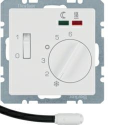 HAGER POLO Berker Q.1 Q.3 Q.7 Regulator temperatury podłogowy biały aksamit z sondą 20346089