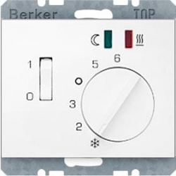 HAGER POLO Berker K.1 Regulator temp. podłogi biały połysk 20347109