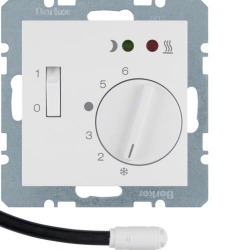 HAGER POLO Berker B.kwadrat Regulator temperatury podłogi biały 20348989
