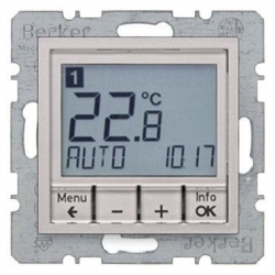 HAGER POLO Berker B.kwadrat regulator temperatury z wyświetlaczem kremowy 20448982