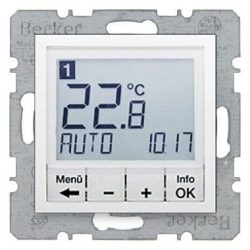 HAGER POLO Berker B.kwadrat Regulator temperatury z wyświetlaczem biały 20448989