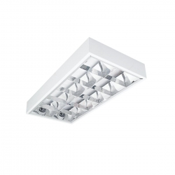 Kanlux oprawa rastrowa natynkowa NOTUS 4LED 218 NT,  2x T8LED, G13, T8, IP20, biała, 300x615mm