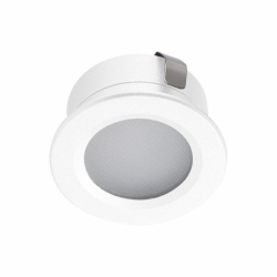 Kanlux oprawa IMBER biała 3000K LED 1W 12VDC 40lm aluminium oprawa akcentowa wodoszczelna IP65 dydykowana do kabin prysznicowych podbitek dachowych