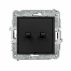 Karlik MINI Łącznik podwójny schodowy w stylu amerykańskim czarny mat bez piktogramów 12MWPUS-33.1