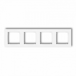 Karlik MINI Ramka uniwersalna poczwórna z tworzywa biały mat 25MR-4