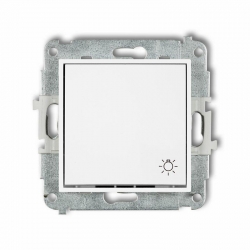 Karlik MINI Przycisk zwierny światło biały mat 25MWP-5