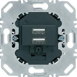 HAGER POLO Berker OnePlatform Gniazdo USB ładowania 3.0 A 230V antracyt mat