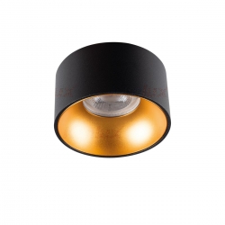 Kanlux oprawa sufitowa wpuszczana MINI RITI GU10 B/G, czarno-złota, odlew aluminium