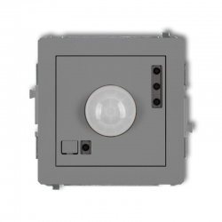 Karlik DECO elektroniczny czujnik ruchu szary mat PODTYNKOWY bez ramki IP 20, 230V~ 50Hz 3200W 27DCR-1