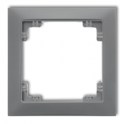 Karlik DECO Ramka uniwersalna pojedyncza z tworzywa DECO Soft szary mat PODTYNKOWY  IP 20 27DRSO-1