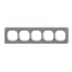 Karlik DECO Ramka uniwersalna 5-krotna z tworzywa DECO Soft szary mat PODTYNKOWY  IP 20 27DRSO-5