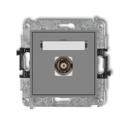 Karlik MINI Gniazdo BNC szary mat 27MGBNC-1
