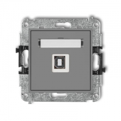 Karlik MINI Gniazdo pojedyncze USB-AB 2.0 szary mat 27MGUSB-3
