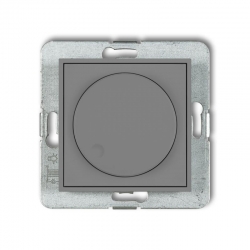 Karlik MINI Ściemniacz przyciskowo obrotowy LED 10-250W szary mat 27MRO-2