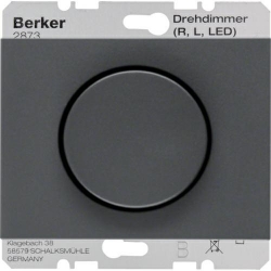 HAGER POLO Berker K.1 Ściemniacz LED obrotowy antracyt mat 2873+11357006