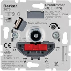 HAGER POLO BerkerOne platform ściemniacz obrotowy R, L, LED z płynną regulacją halogen 20-500W, LED 3-100W 2873