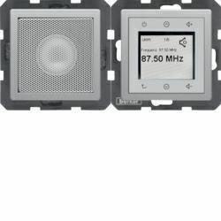HAGER POLO Berker Q.1 Q.3 Q.7 Radio Touch DAB+, Bluetooth z głośnikiem biały aksamit 30806089