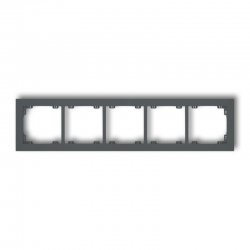 Karlik DECO Ramka uniwersalna 5-krotna z tworzywa grafitowy mat PODTYNKOWY  IP 20 28DR-5
