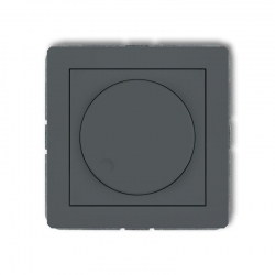 Karlik DECO elektroniczny regulator oświetlenia przyciskowo-obrotowego do lamp LED grafitowy mat PODTYNKOWY bez ramki IP 20, 230V 0-100W 28DRO-2