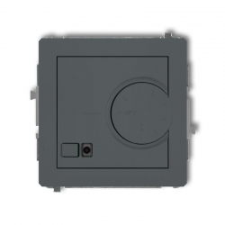 Karlik DECO elektroniczny regulator temperatury z czujnikiem powietrznym grafitowy mat PODTYNKOWY bez ramki IP 20, 230V~ 50Hz 2300W 28DRT-2