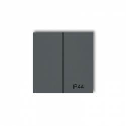 Karlik MINI Komplet klawiszy do łączników sitodruk IP44 grafitowy mat 28MKLH-2