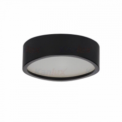 Kanlux plafon JASMIN 270-B czarny, drewniana obudowa, mleczne szkło, śred. 27,1cm