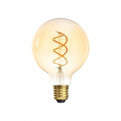 Kanlux żarówka led XLED E27 G95  5W SW bardzo ciepła biała 290lm1800K dekoracyjna kulka spiralny filament bursztynowe szkło
