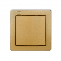 Karlik DECO Nadajnik 1-klawiszowy 2-kanałowy z czujnikiem temperatury do systemu Exta Life złoty PODTYNKOWY bez ramki IP 20, 3V DC 29DEL-1
