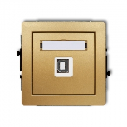 Karlik DECO gniazdo pojedyncze USB-AB 2.0 złoty PODTYNKOWY bez ramki IP 20 29DGUSB-3