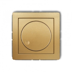 Karlik DECO elektroniczny regulator oświetlenia przyciskowo-obrotowego do lamp LED złoty PODTYNKOWY bez ramki IP 20, 230V~ 50Hz 0-100W 29DRO-2