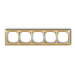 Karlik DECO Ramka uniwersalna 5-krotna z tworzywa DECO Soft złoty PODTYNKOWY  IP 20 29DRSO-5