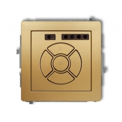Karlik DECO elektroniczny sterownik roletowy przycisk strefowy złoty PODTYNKOWY bez ramki IP 20, 230V~ 50Hz max 150W 29DSR-5