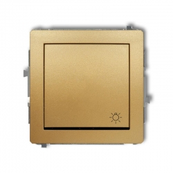 Karlik DECO przycisk zwierny światło złoty PODTYNKOWY bez ramki IP20 10AX 250V 29DWP-5