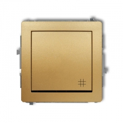 Karlik DECO łącznik krzyżowy złoty PODTYNKOWY bez ramki IP20 10AX 250V 29DWP-6