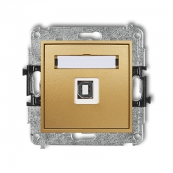 Karlik MINI Gniazdo pojedyncze USB-AB 2.0 złoty 29MGUSB-3