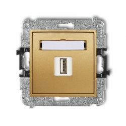 Karlik MINI Gniazdo pojedyncze USB-AA 3.0 złoty 29MGUSB-5