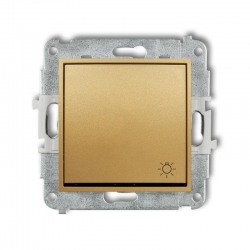 Karlik MINI Przycisk zwierny światło złoty 29MWP-5
