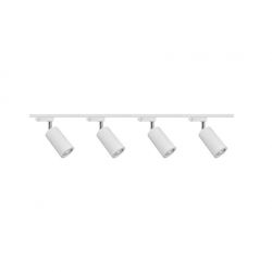 Zestaw 4x lampa PARMA Track 3F biała z żarówką led gu10 PHILIPS 5W ciepła biała + szynoprzewód 2m kolor biały