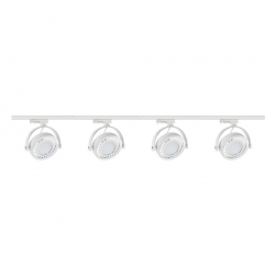 Zestaw 4x lampa PIANO Track 3F biała z żarówką led gu10 ES111 8,9W ciepła biała + szynoprzewód 2m kolor biały