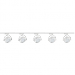Zestaw 5x lampa PIANO Track 3F biała z żarówką led gu10 ES111 8,9W ciepła biała + szynoprzewód 2m kolor biały